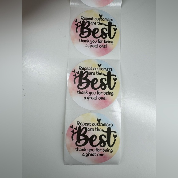 Repeat Customers Arethe Best!" stickers 100pcs| shipping supplies new - Picture 4 of 13